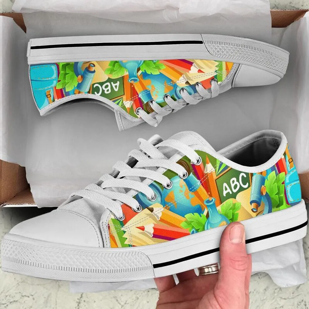 3Rd Grade Abc 3D Low Top Shoes, Teacher Shoes, Low Top Sneakers