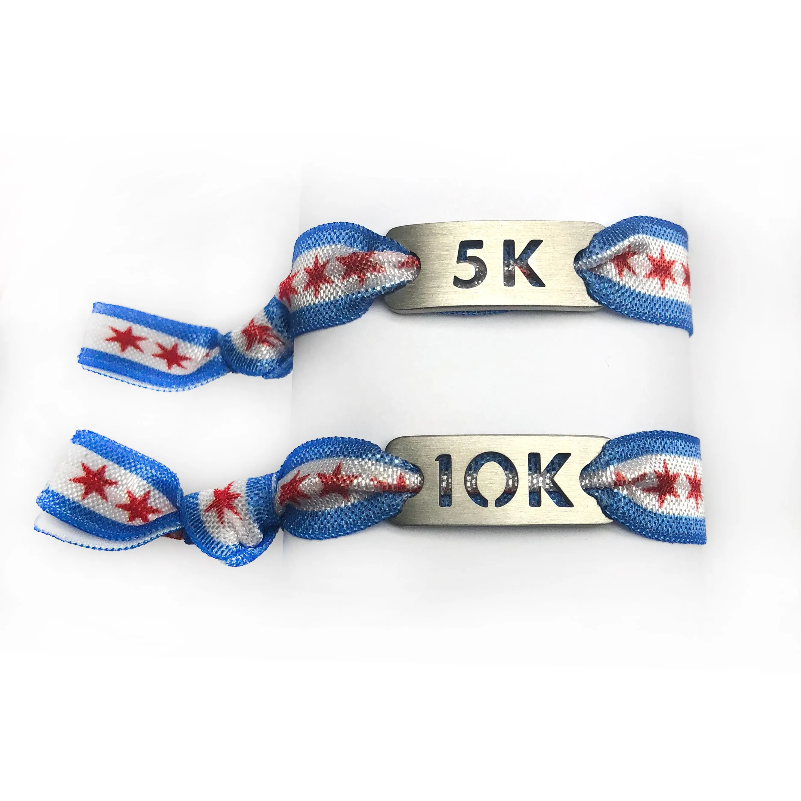 5K CHICAGO Flag Tie Stretchy Running Bracelet