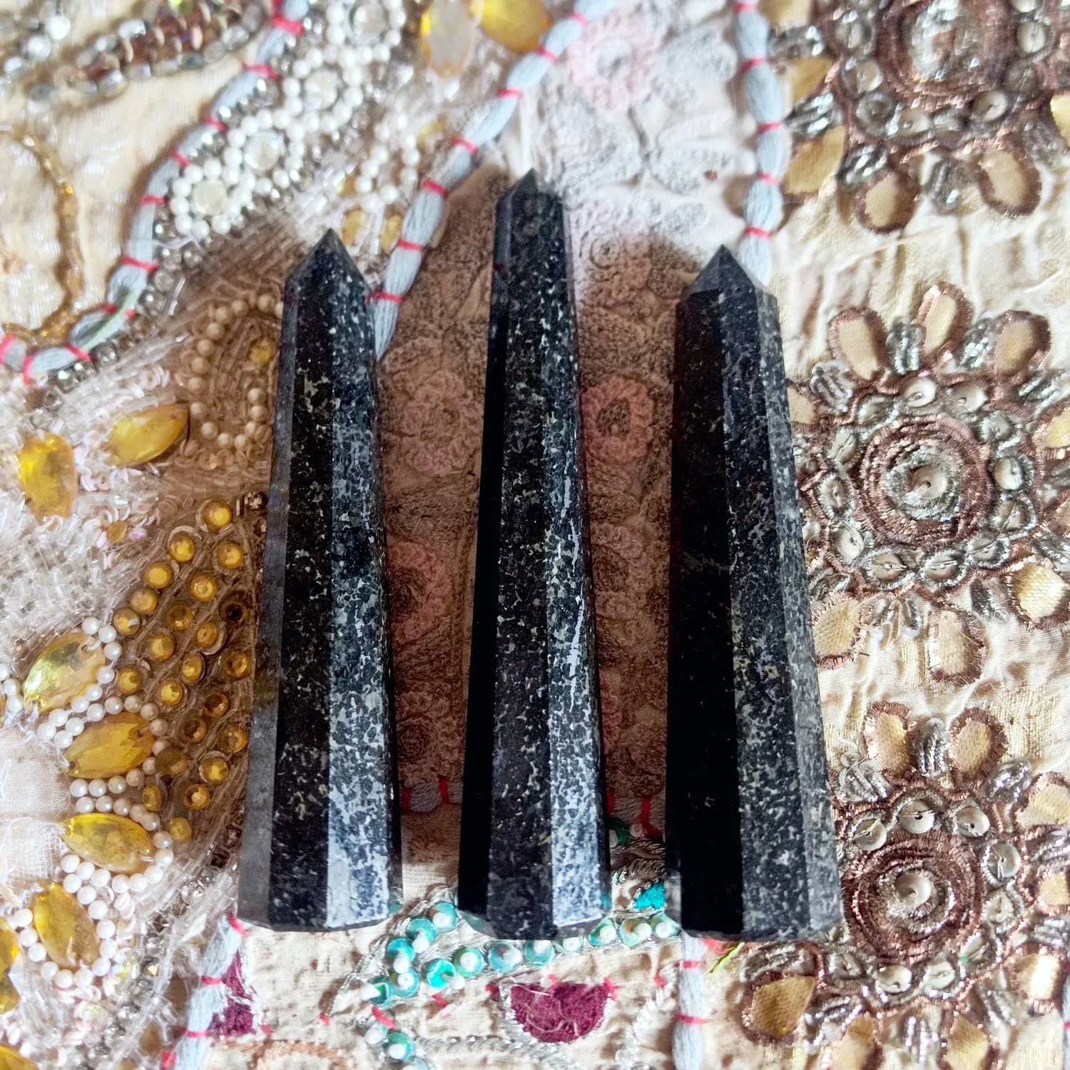 Black Tourmaline Crystal Obelisk Stone