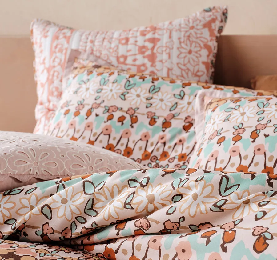 Cassis Quilt Cover Set Range Coral