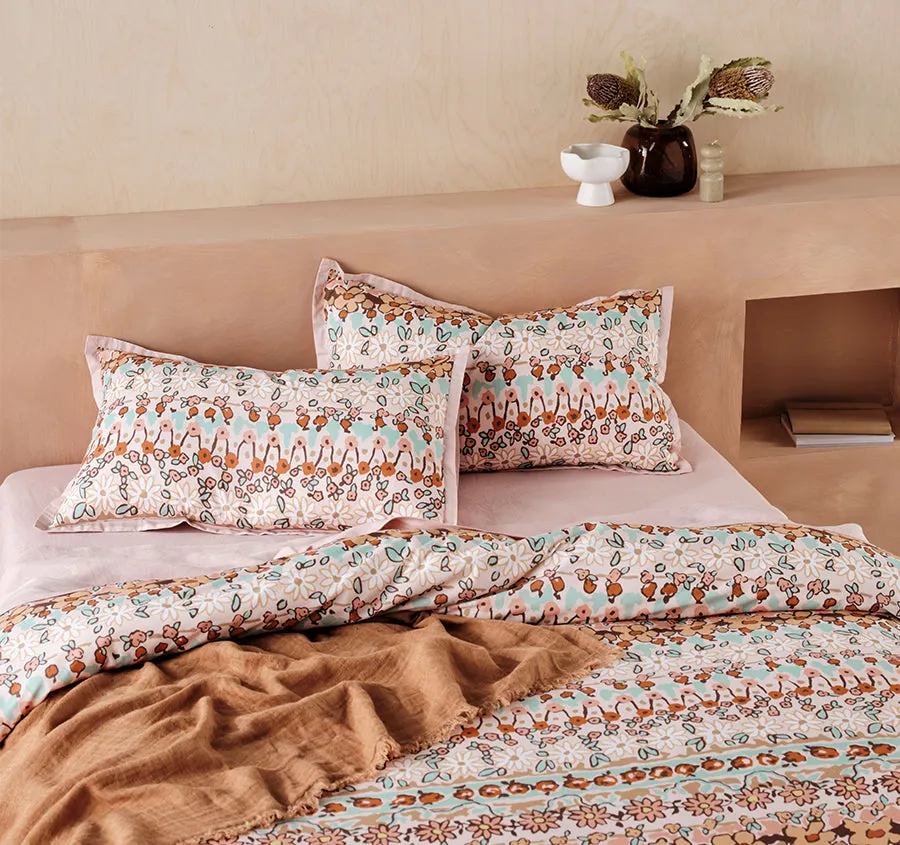 Cassis Quilt Cover Set Range Coral