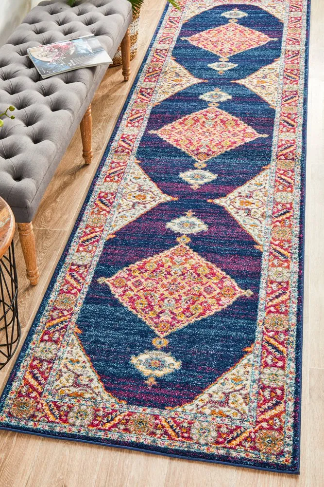 Century 966 Runner Rug (Royal Blue) by Rug Culture