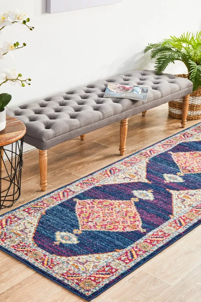 Century 966 Runner Rug (Royal Blue) by Rug Culture