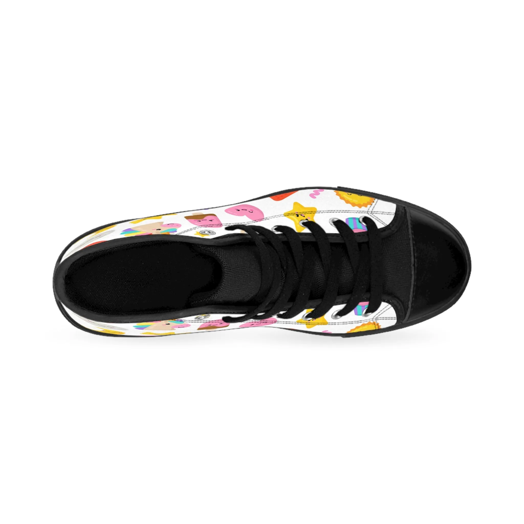 Colorful Cupcake and Ice Cream Women's Classic Sneakers