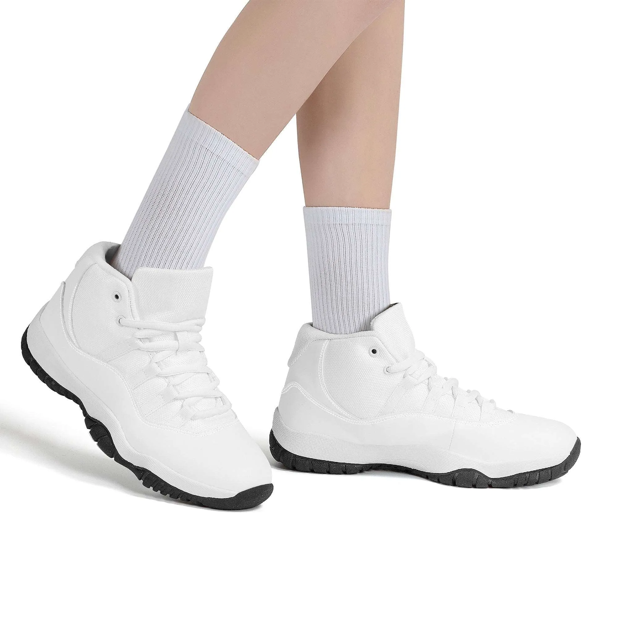 Create Your Own - High Top Air Retro Sneakers - White