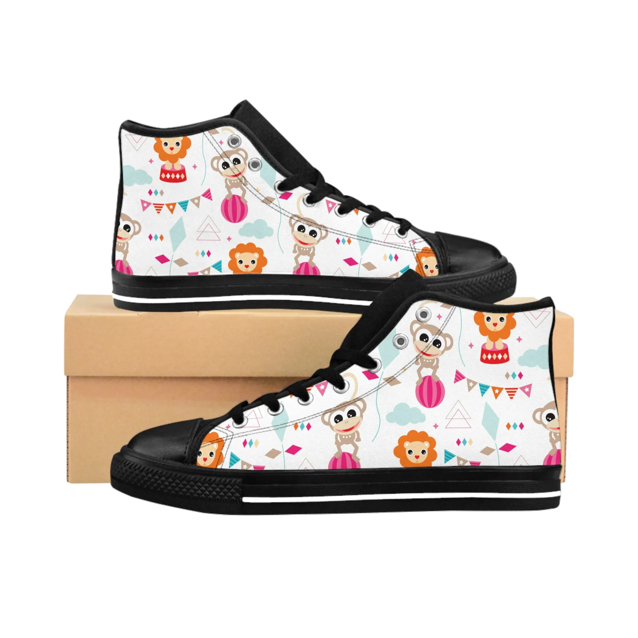 Cute Carnival Animals Women's Classic Sneakers