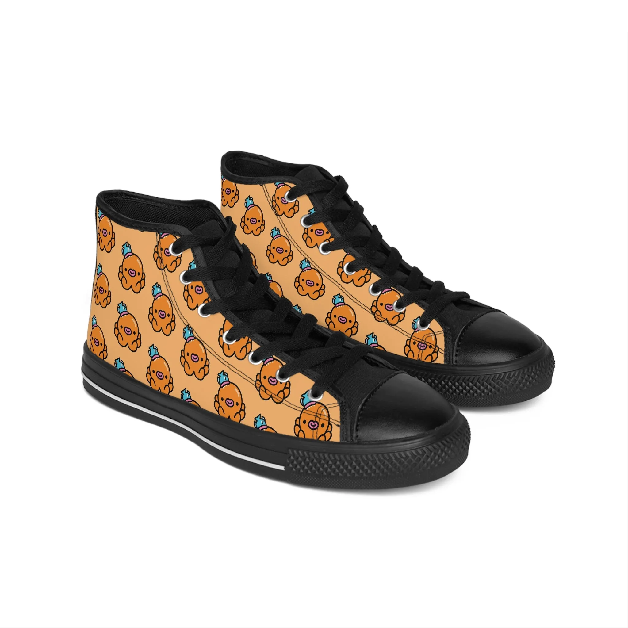 Cute Little Orange Octopus Women's Classic Sneakers