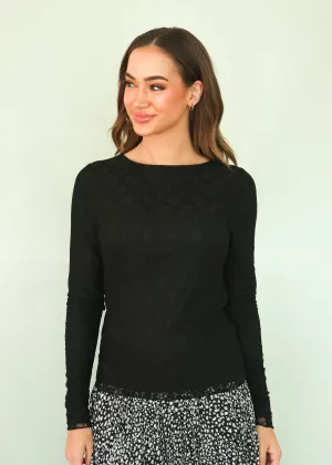 Dream Of Me Black Lace Top - DM Exclusive