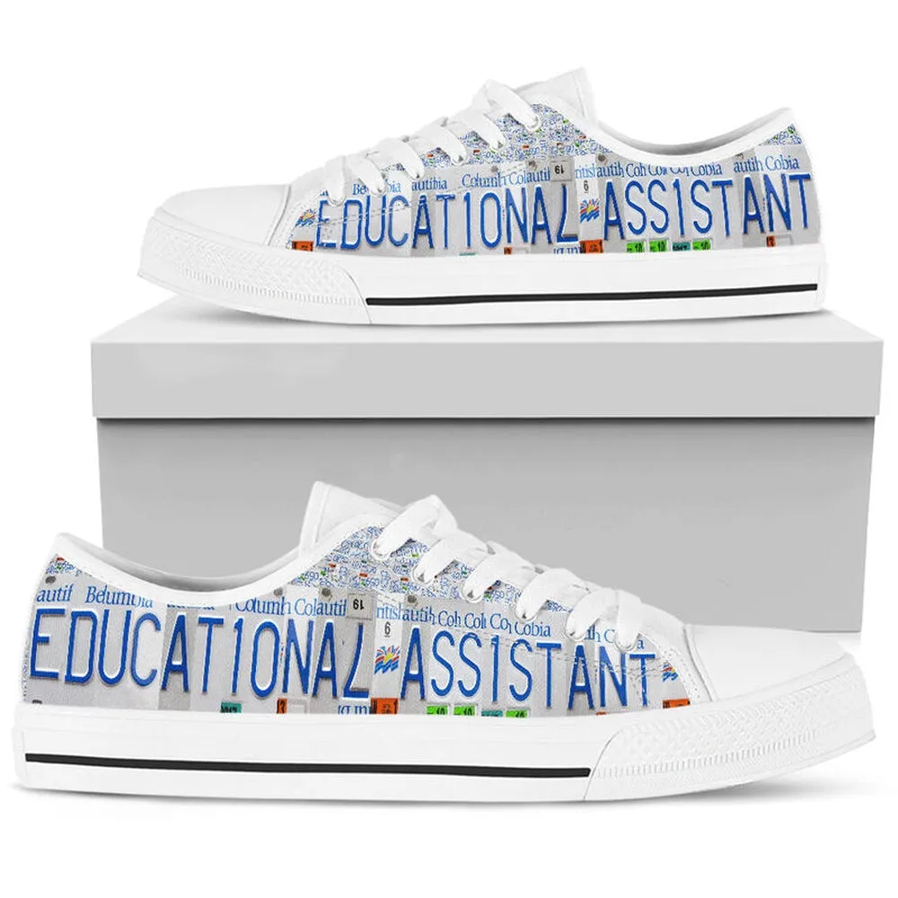 Educational Assistant Bc License Plates Low Top Shoes, Teacher Shoes, Low Top Sneakers