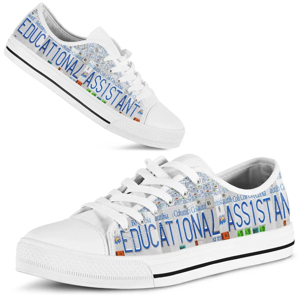 Educational Assistant Bc License Plates Low Top Shoes, Teacher Shoes, Low Top Sneakers