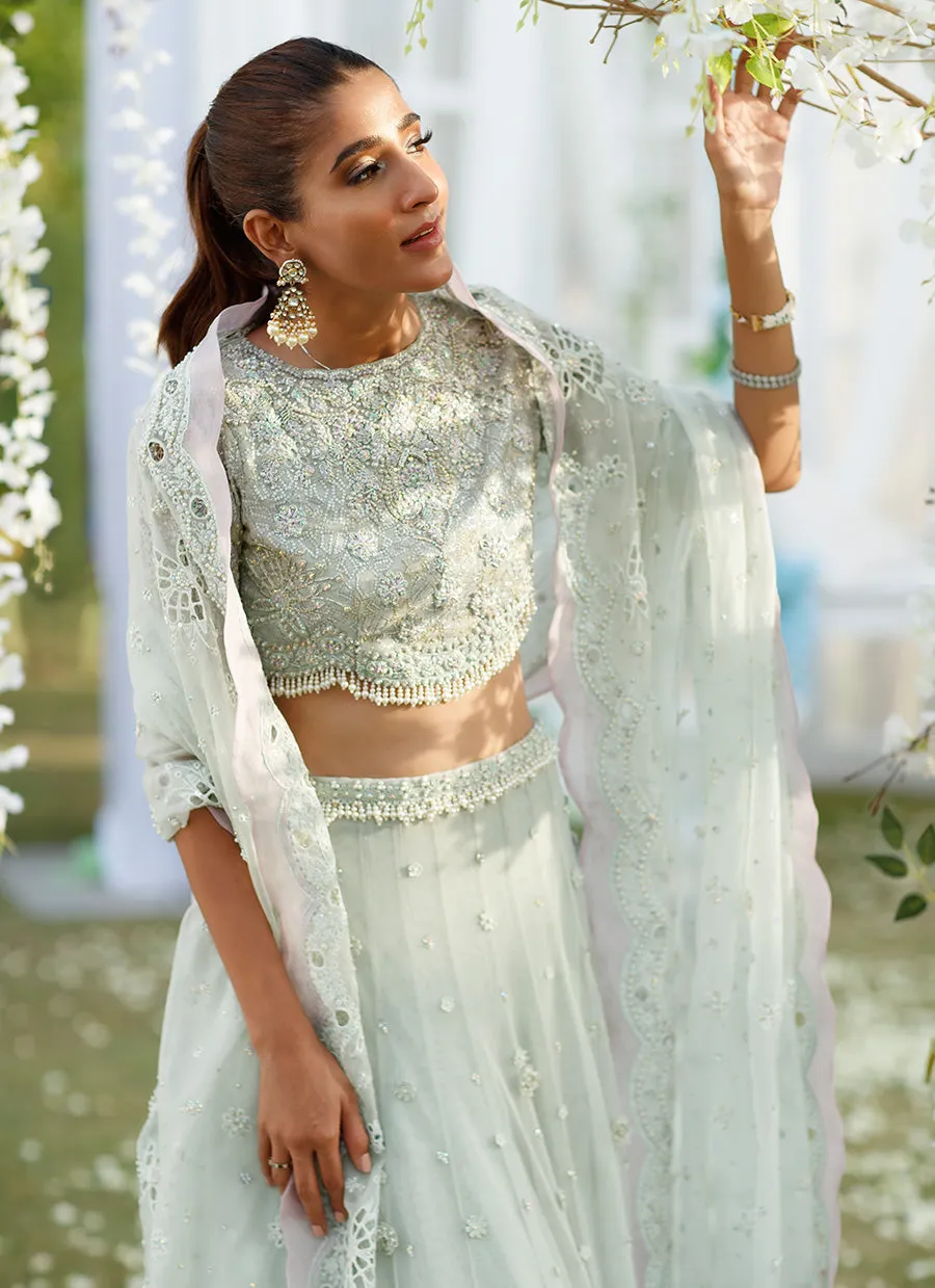 Fia Fresh Mint Cutwork Lengha Choli