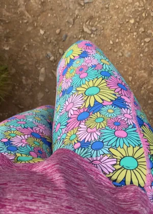 Flower Power 2 Pocket Full Length Leggings