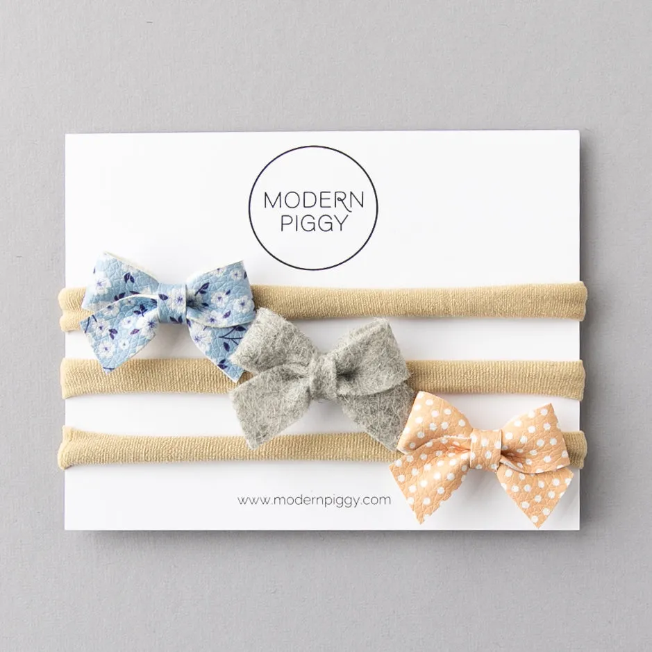 Forget Me Not | Baby Bow Set