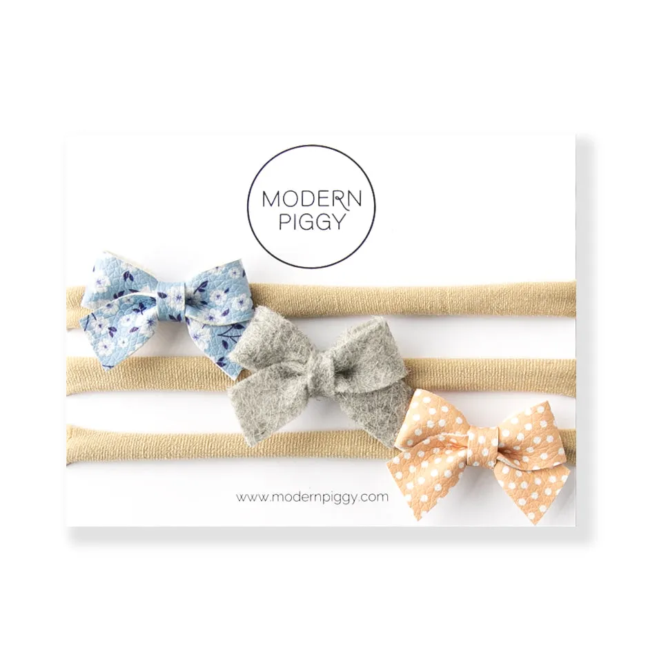 Forget Me Not | Baby Bow Set