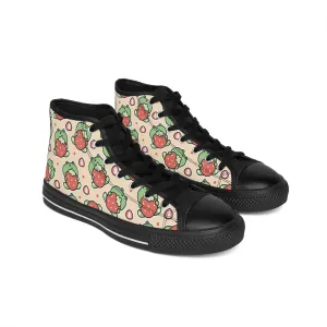 Frog and Strawberry Women's Classic Sneakers