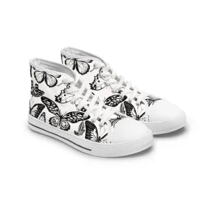 Giant Swordtail Lemon Butterfly Women's High Top Sneakers