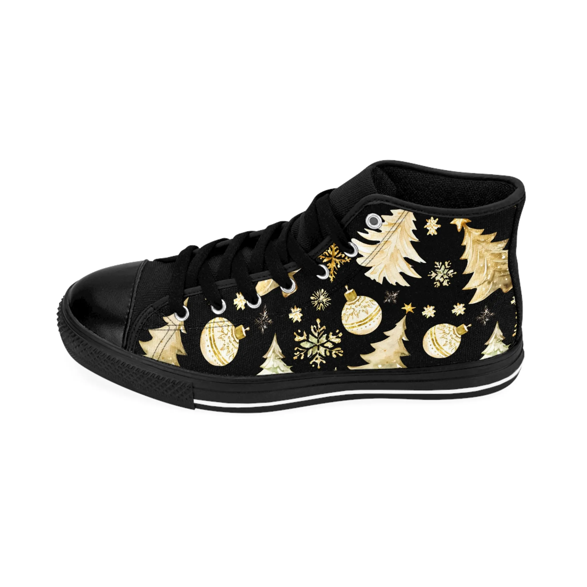 Golden Christmas Trees Women's Classic Sneakers