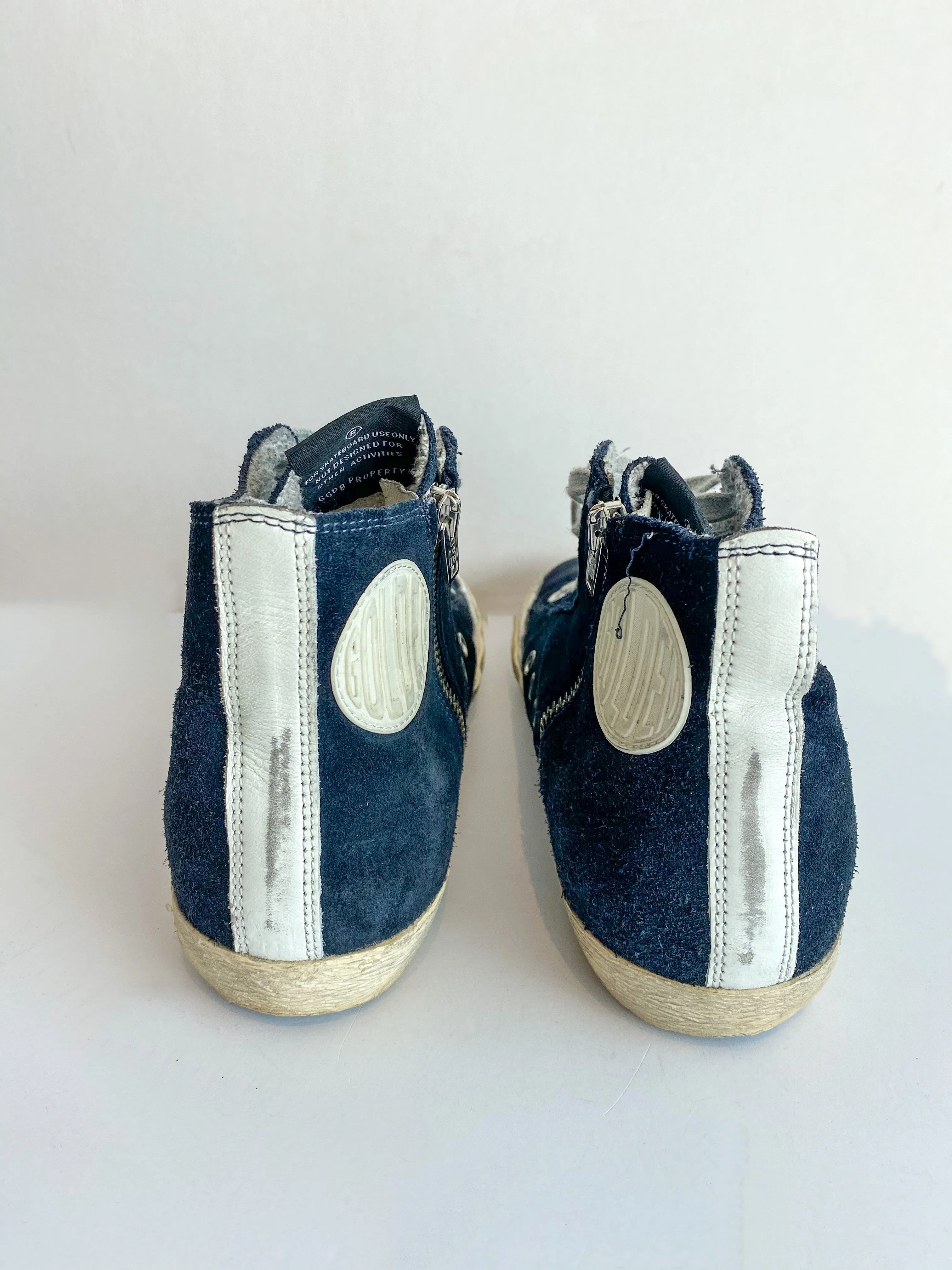 Golden Goose Francy Blue Suede Sneakers