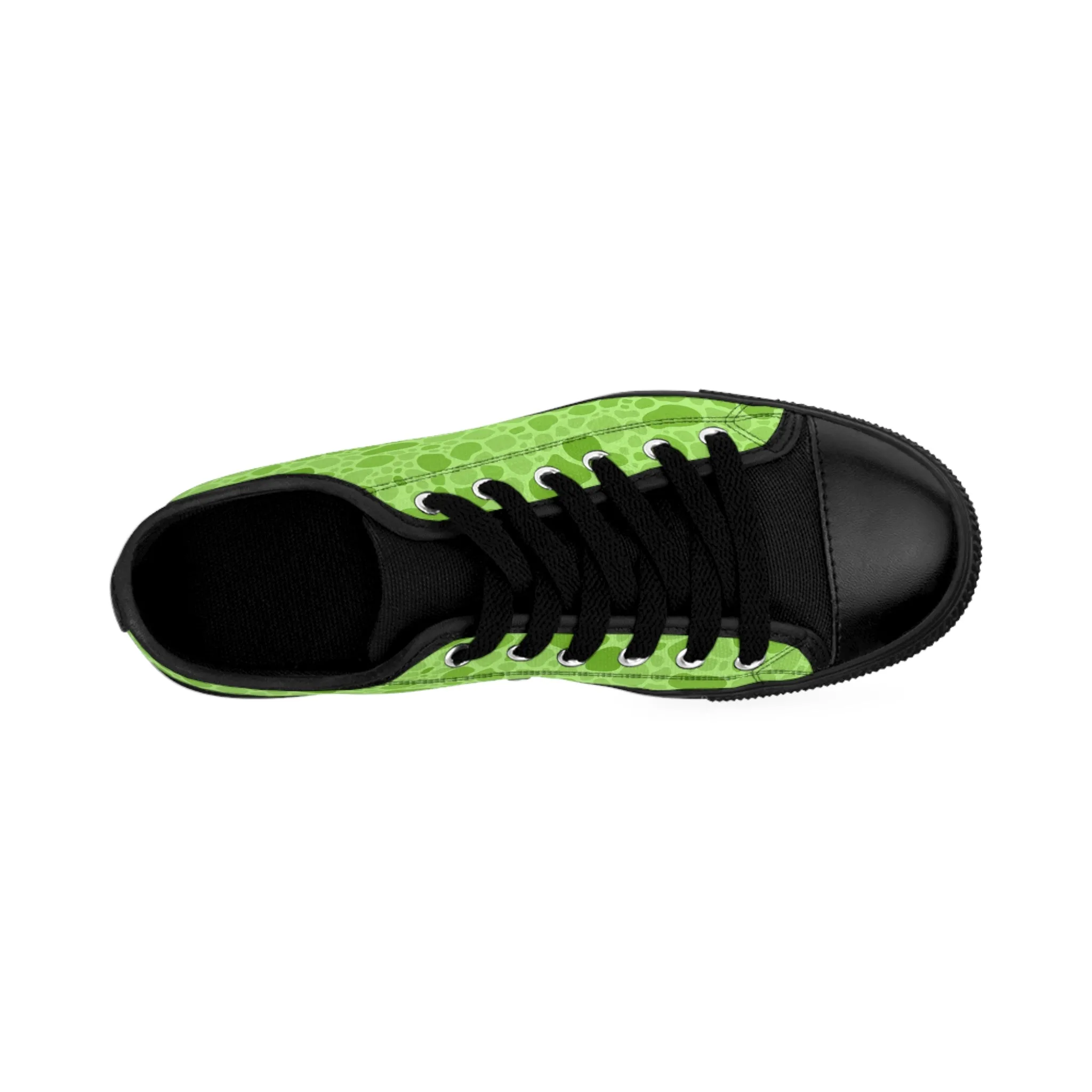 Green Dinosaur Skin Women's Sneakers