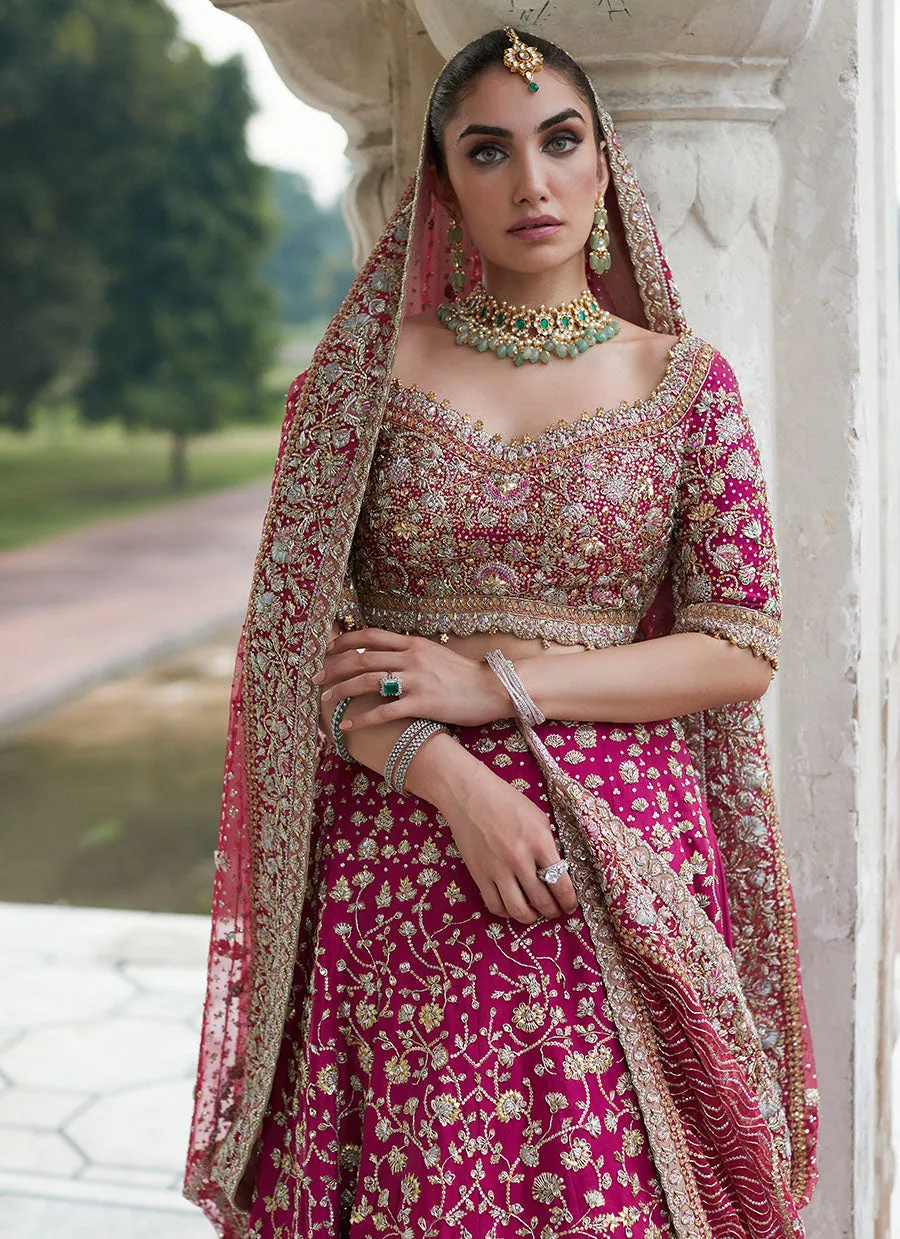 Gul Bano Berry Lehnga Choli Bridal