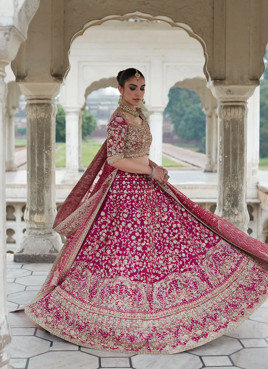 Gul Bano Berry Lehnga Choli Bridal