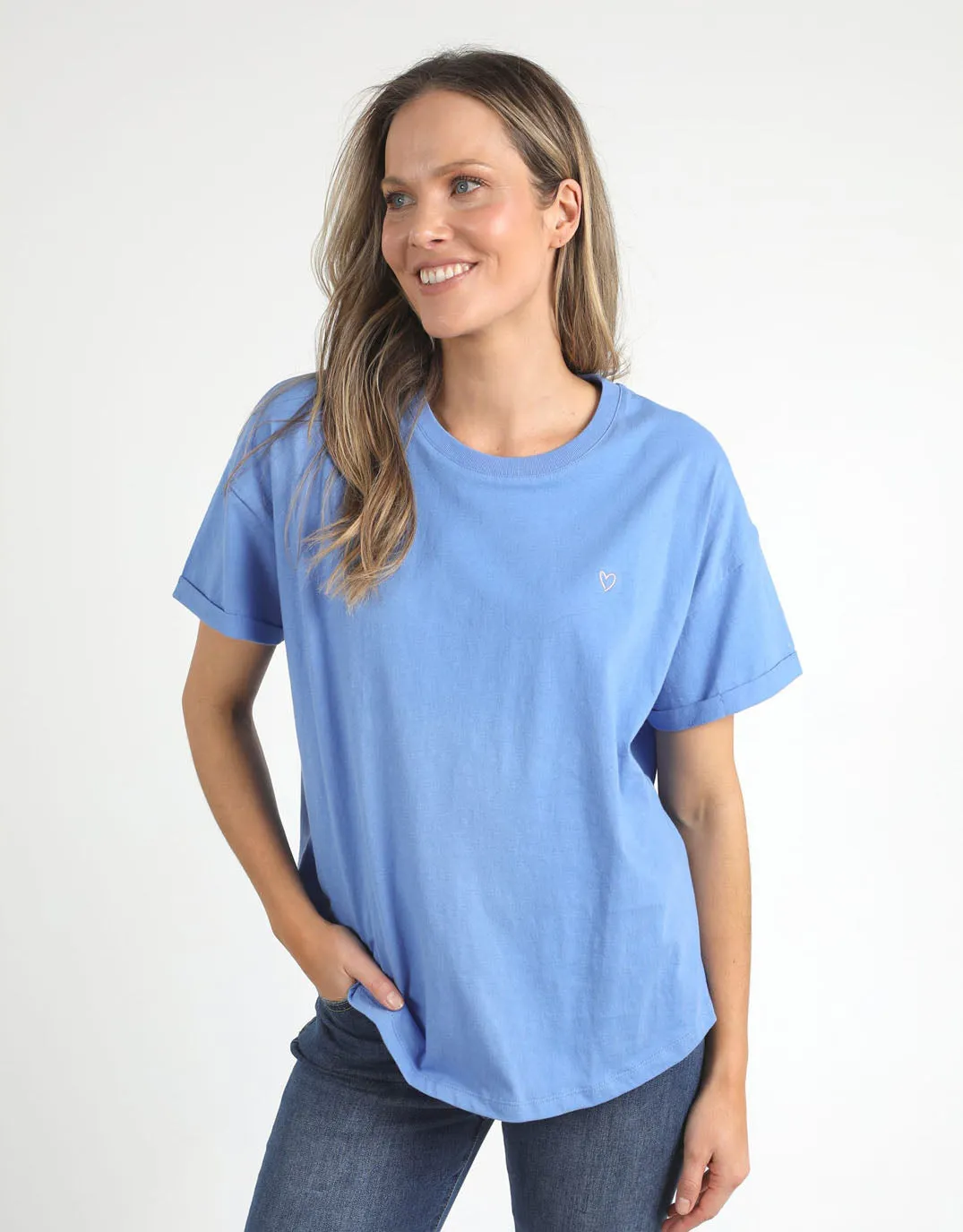 Halli Short Sleeve Tee - Cerulean Blue