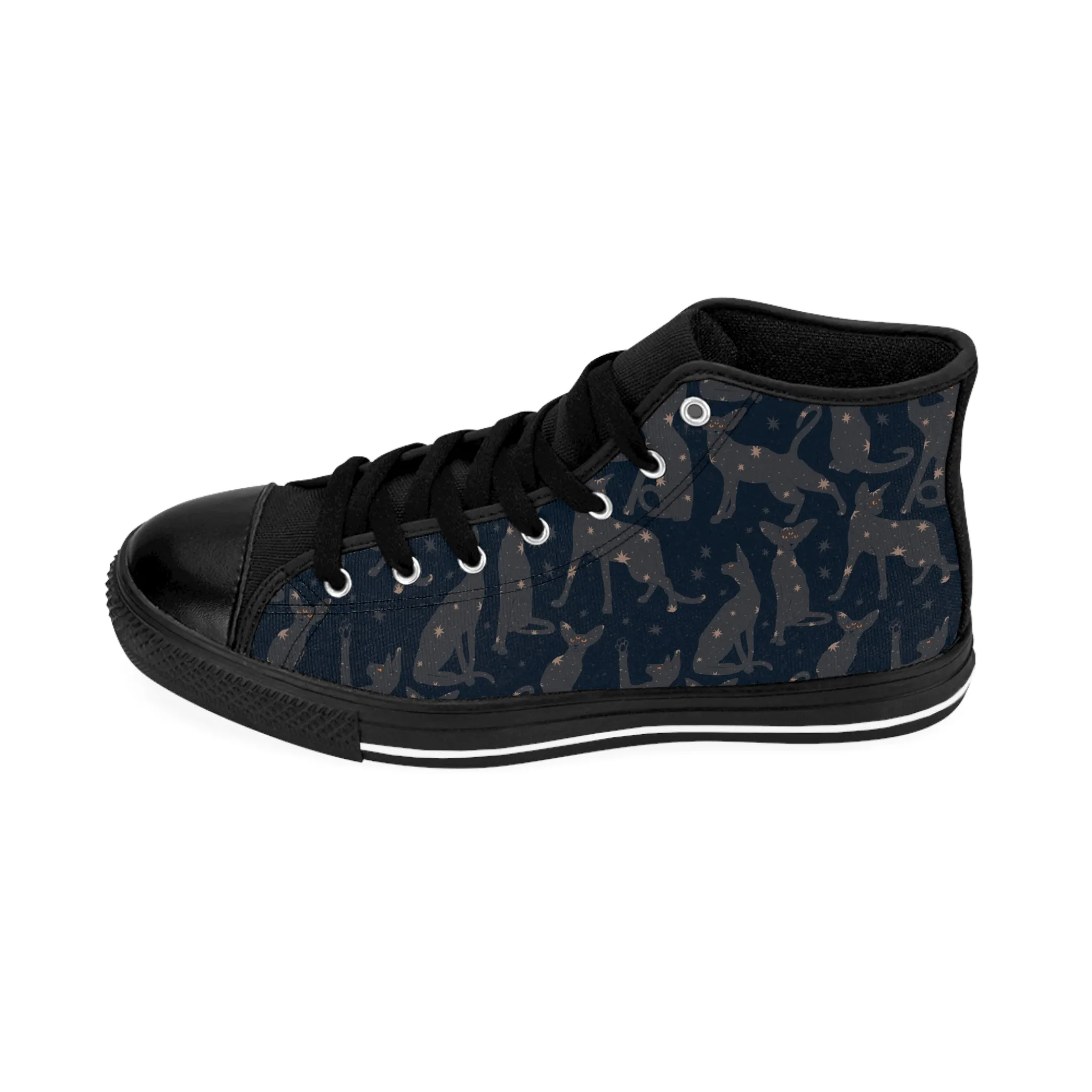 Halloween Blue Cats Women's Classic Sneakers