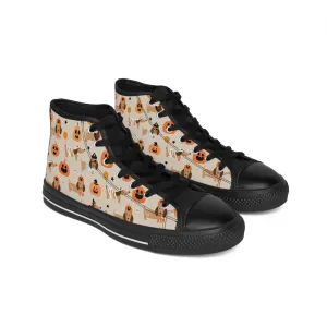 Halloween Dachshund Dogs Women's Classic Sneakers