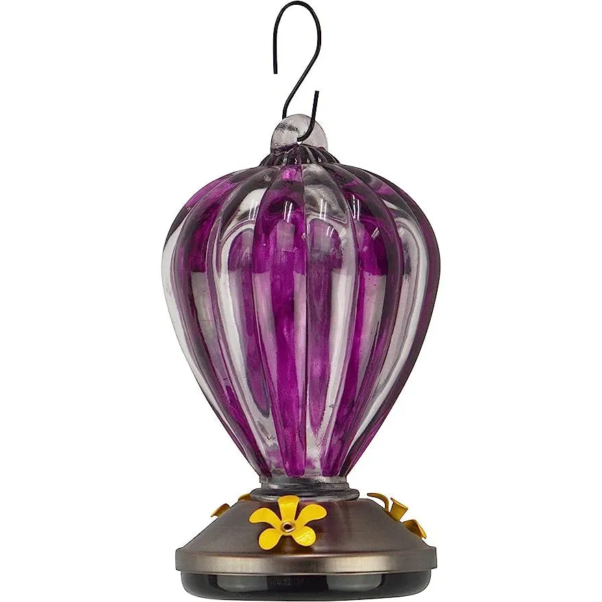 Hummingbird Feeder Glass Multi Stripe