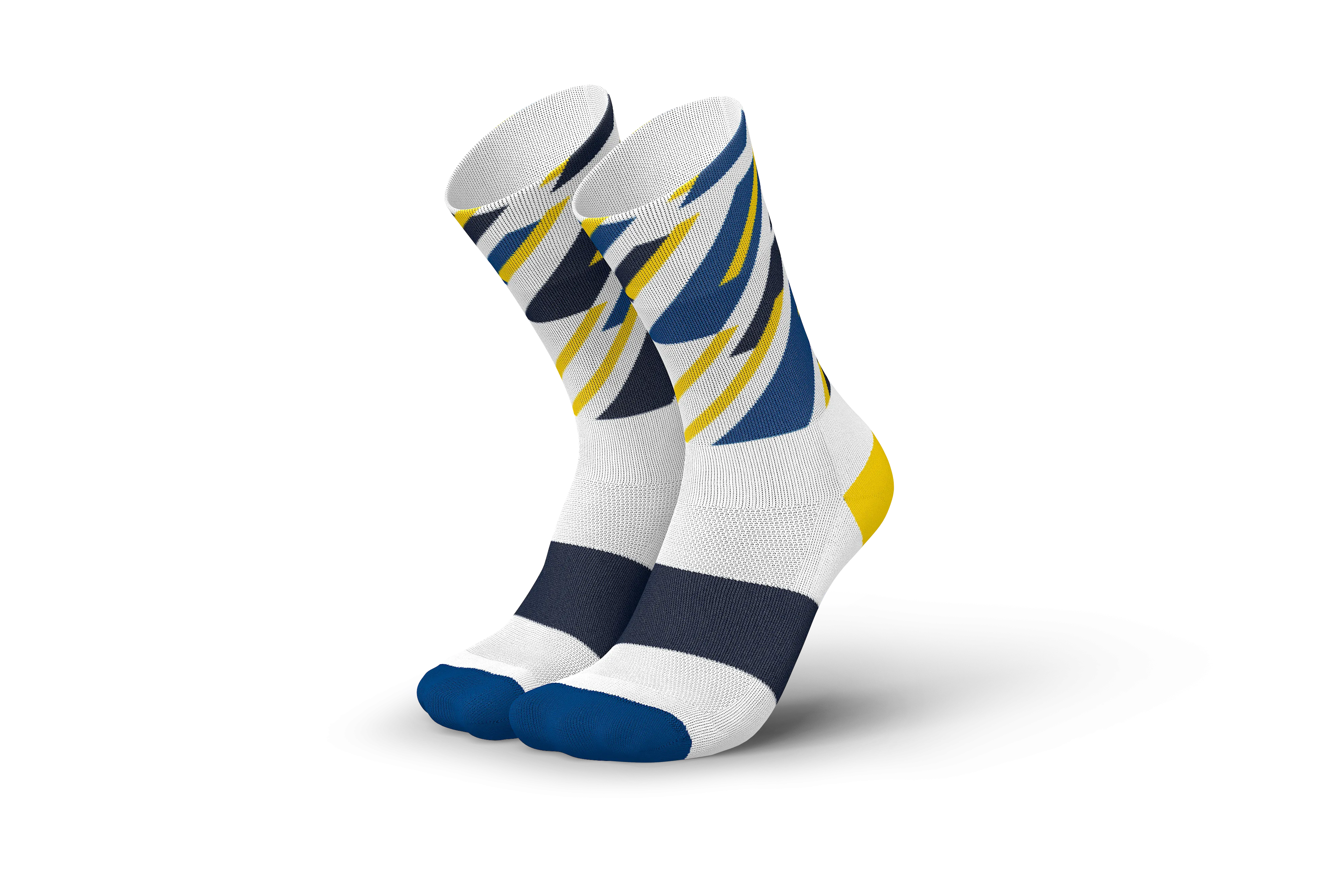 INCYLENCE Running Dashes White Blue Long Sock