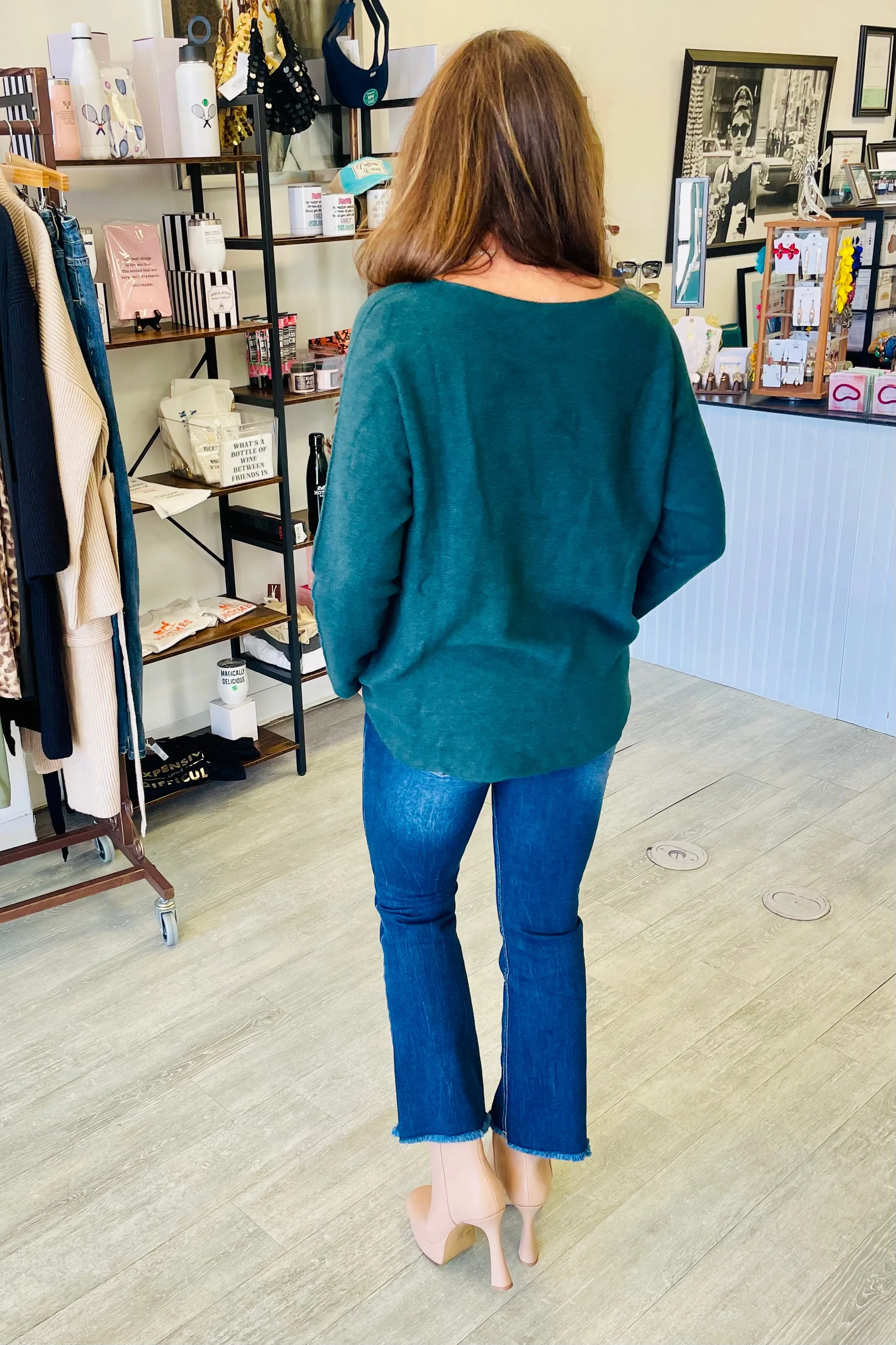 Italian Knit Soft Sweater - Emerald