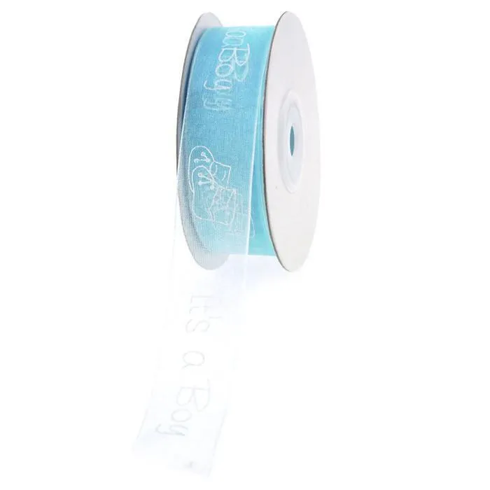 Its A Boy/Girl Organza Ribbon, 7/8-inch, 25-yard