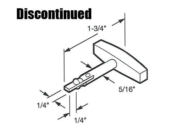 Latch Lever - Sliding Patio Door, Diecast - Gray