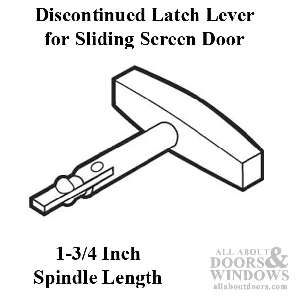 Latch Lever - Sliding Patio Door, Diecast - Gray