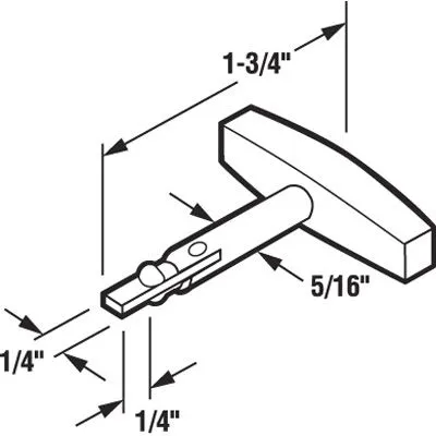 Latch Lever - Sliding Patio Door, Diecast - Gray