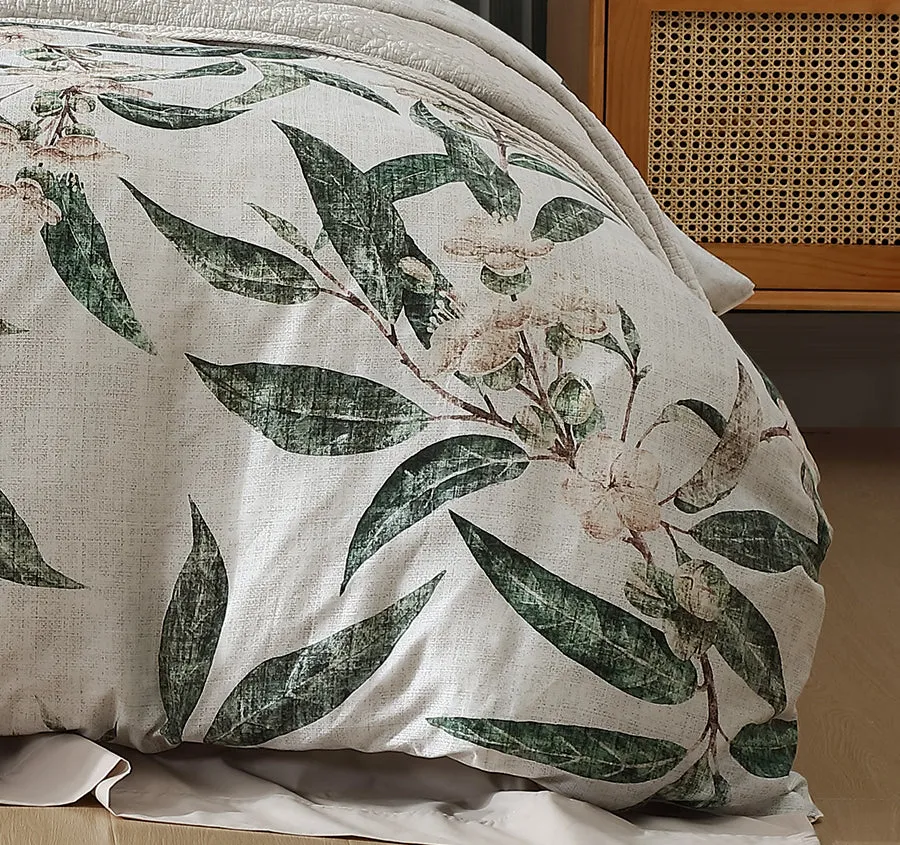 Leeton Quilt Cover Set Range Eucalyptus