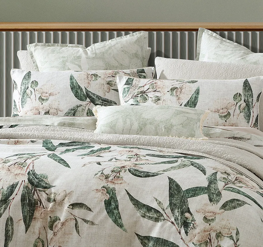 Leeton Quilt Cover Set Range Eucalyptus