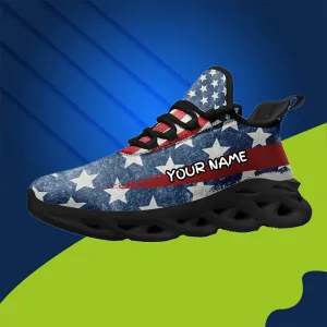 MaxSoul-B03008 Custom Max Soul American Flag, USA Flag Sneakers Max Soul, Shoes, Printed Shoes