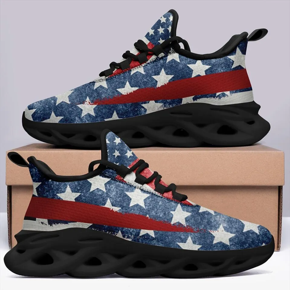 MaxSoul-B03008 Custom Max Soul American Flag, USA Flag Sneakers Max Soul, Shoes, Printed Shoes