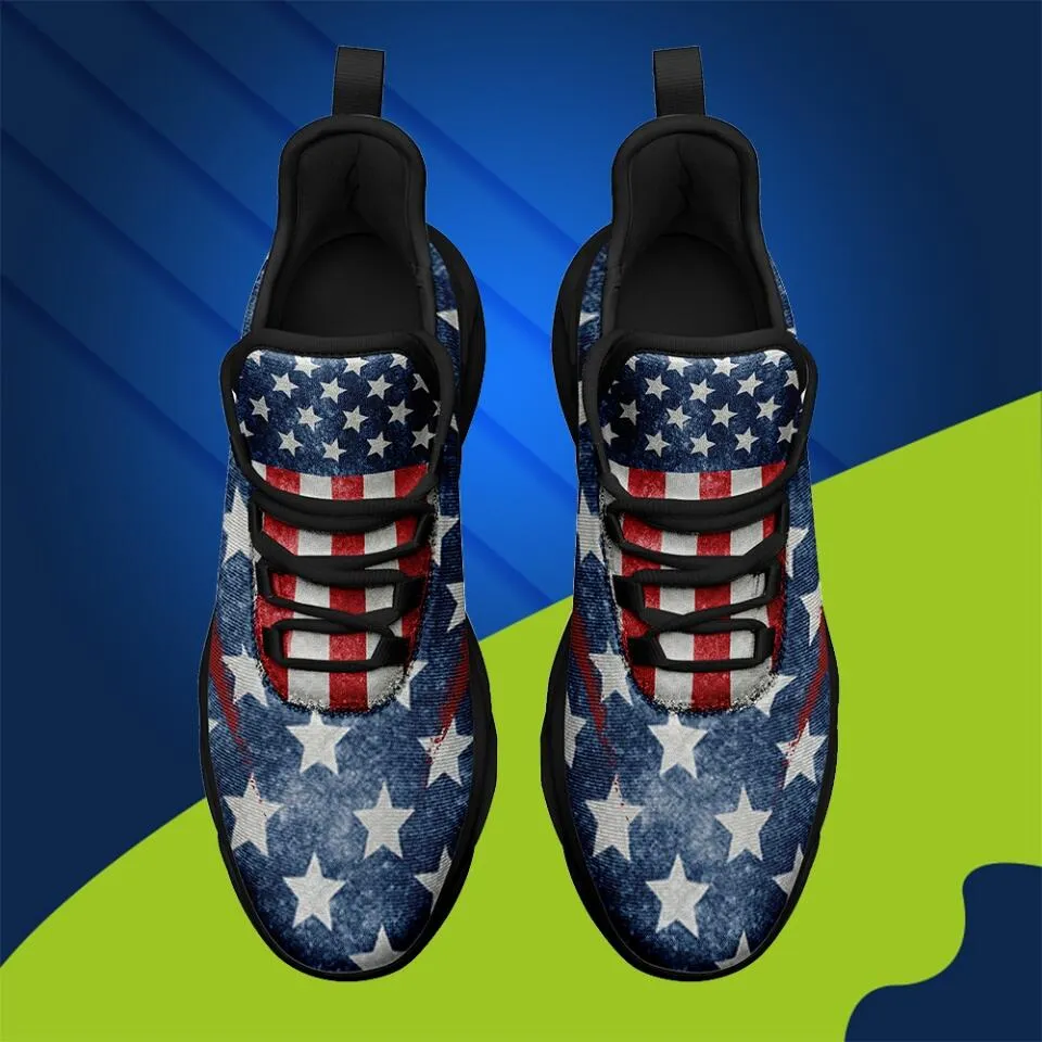 MaxSoul-B03008 Custom Max Soul American Flag, USA Flag Sneakers Max Soul, Shoes, Printed Shoes