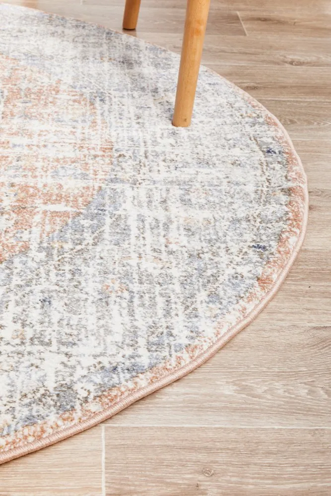 Mayfair Lorissa Round Rug (Peach) by Rug Culture