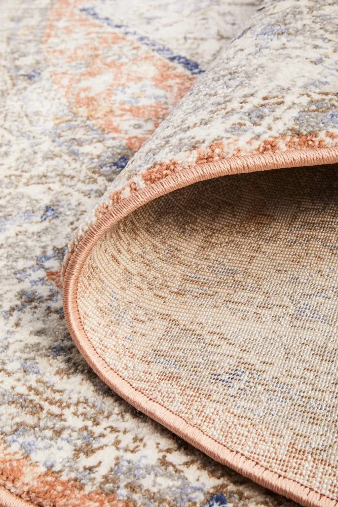 Mayfair Lorissa Round Rug (Peach) by Rug Culture