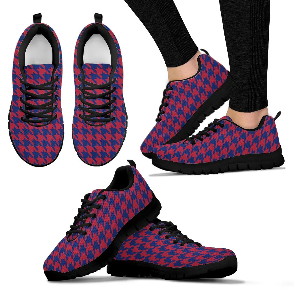 Mesh Sneakers_Navy Blue on Red_NYJ-HT Pattern