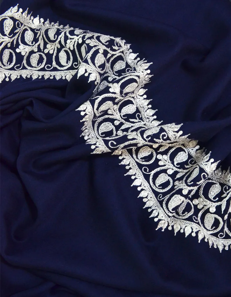 Navy Blue Pashmina Shawl 5154