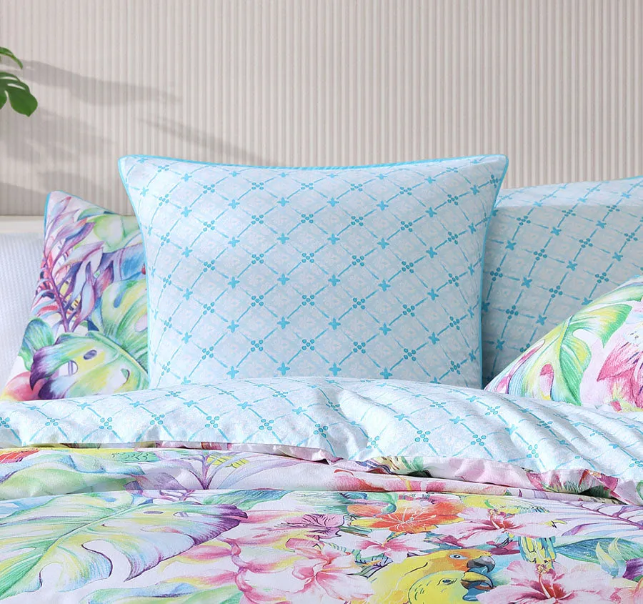 Parakeeta European Pillowcase Aqua