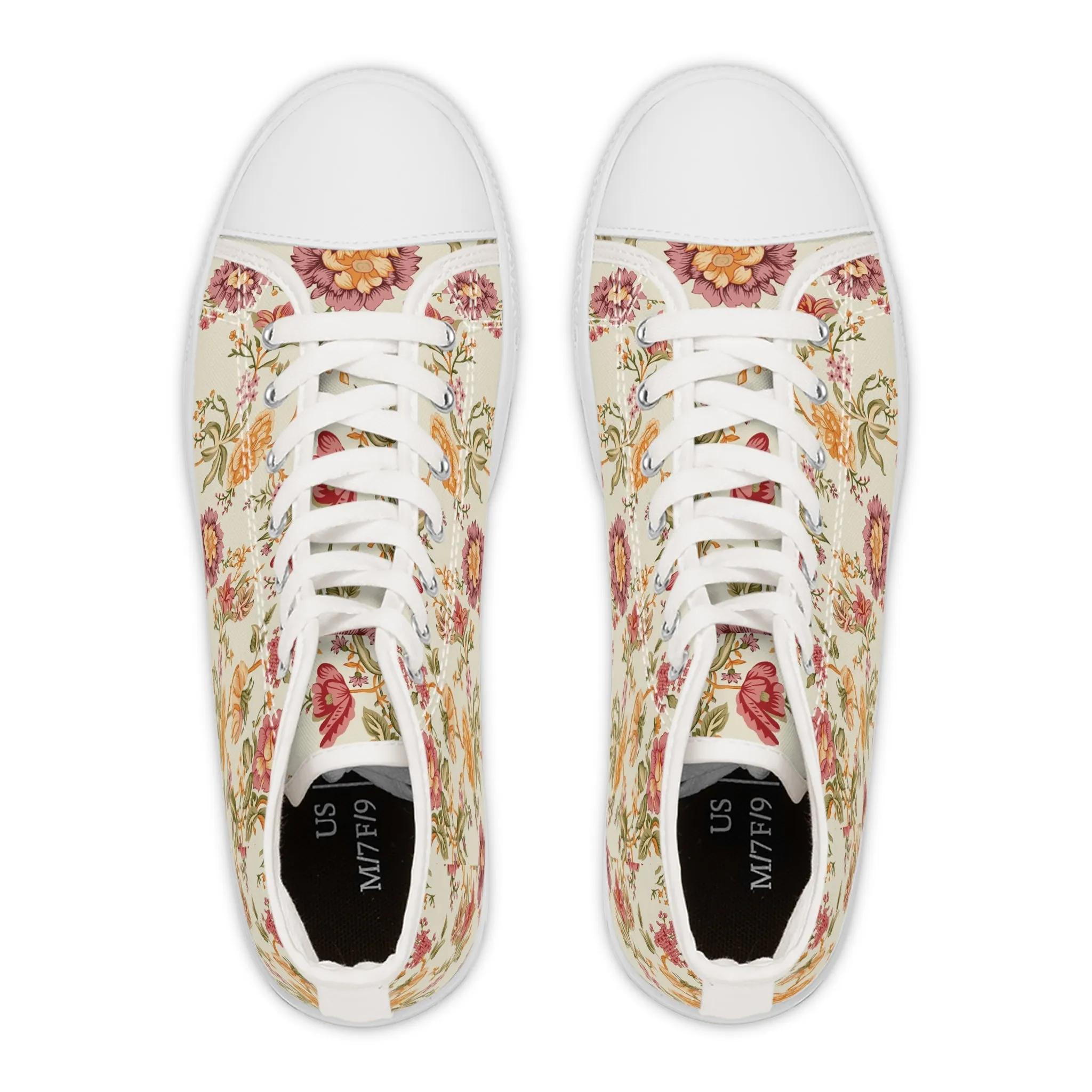 Pasly Flower Pattern Women's High Top Sneakers