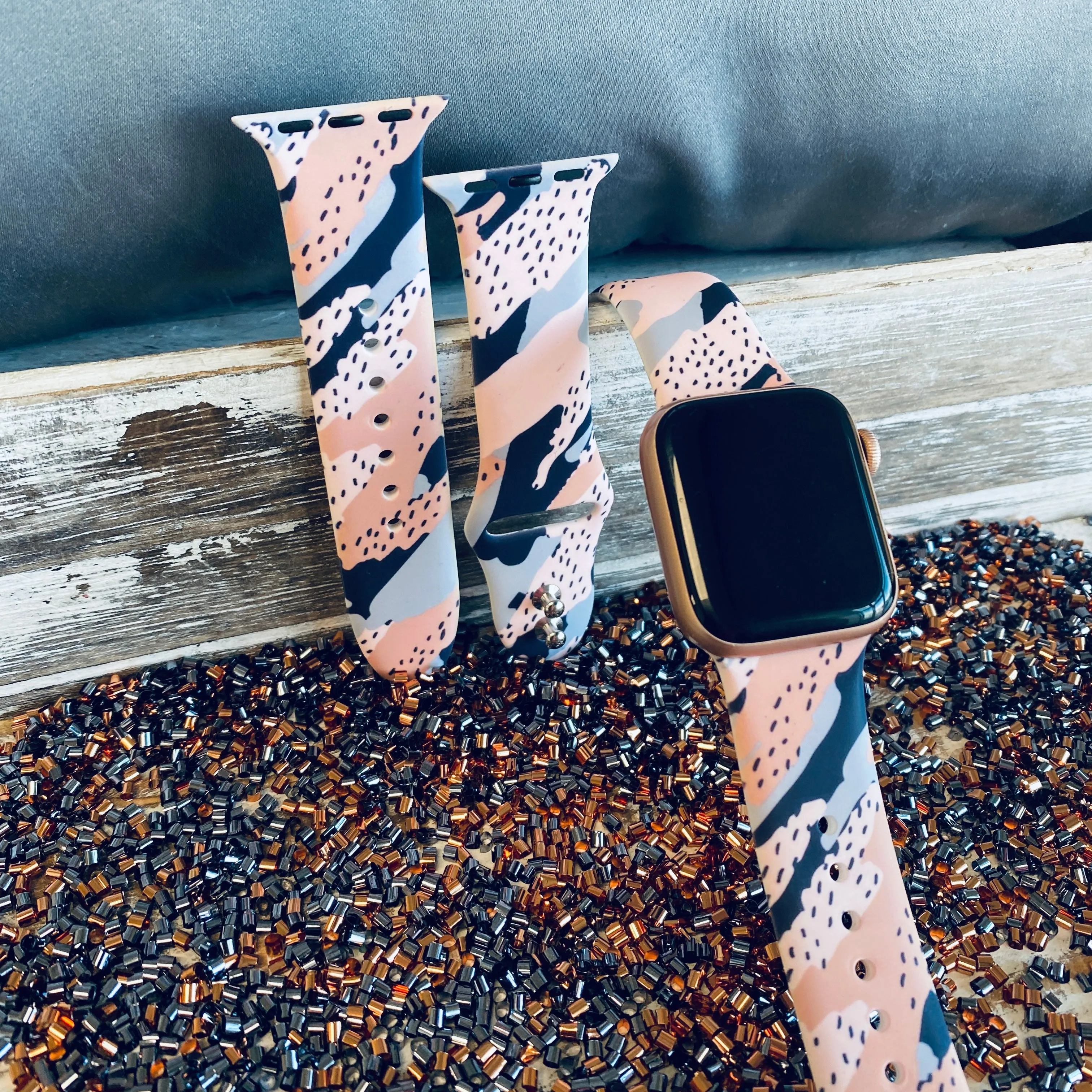 Quicksand Print Silicone Band For Apple Watch