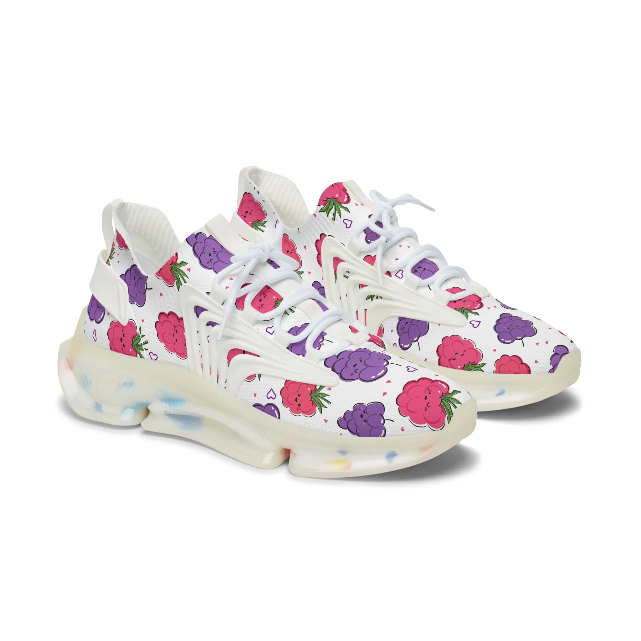 Raspberry and Grape Women's Mesh Sneakers