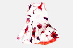 Red Floral Printed Elena Dress