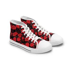 Red Roses Women's High Top Sneakers